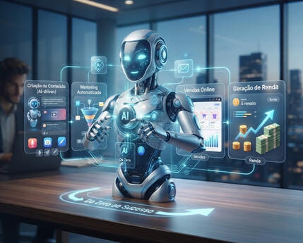 A Nova Era do Dinheiro Online Já Começou… E Quem Aprender IA Agora Vai Sair Anos na Frente. Enquanto a maioria das pessoas ainda perde tempo rolando redes sociais sem propósito, uma nova geração está usando Inteligência Artificial para criar conteúdo, aut